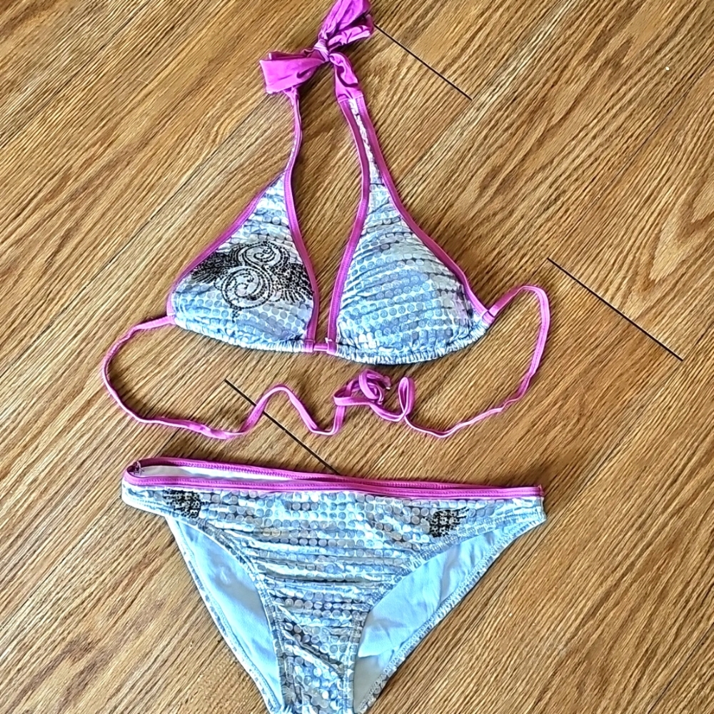 Sinful by Affliction Legendary Bikini Silver Pink